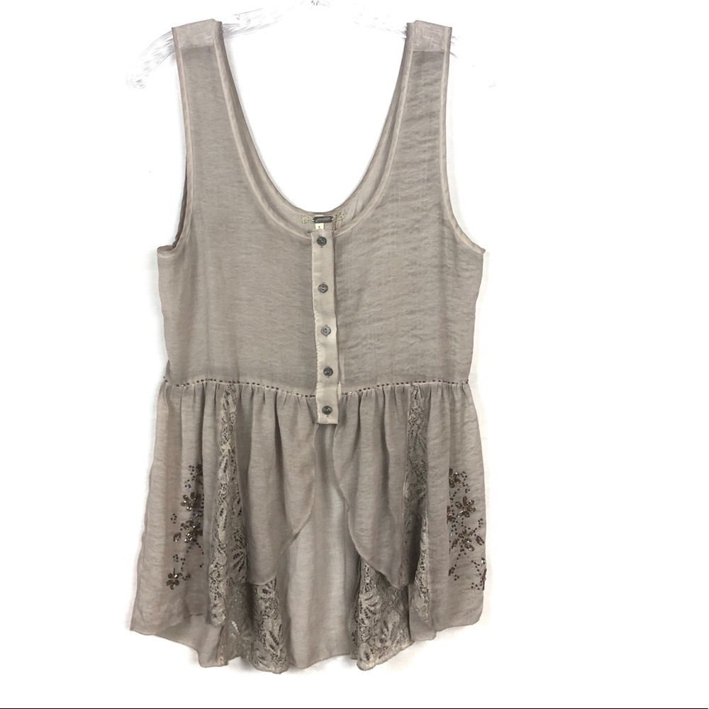 Gimmicks Light Tan Tank Top NWT